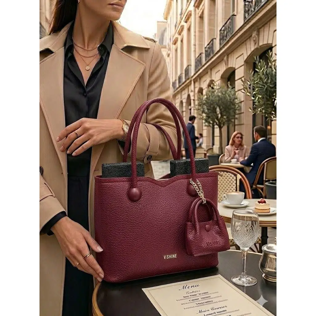 ŞIK MİNİK CÜZDAN DETAYLI EL VE OMUZ ÇANTASI - MODEL 3124 - BORDO